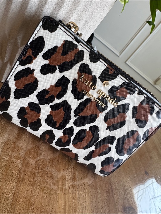 kate spade Handbags - kate spade Leopard Print Cosmetic Pouch in Brown, Black & White